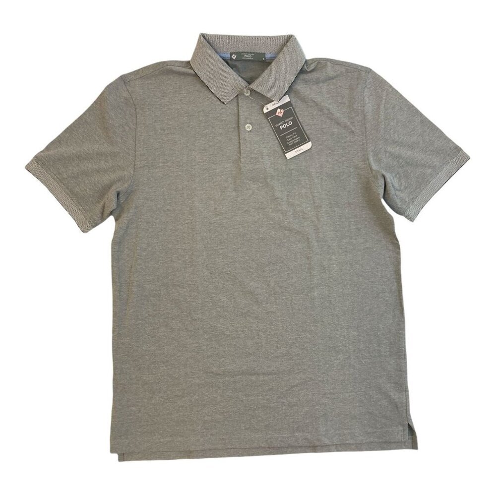 Members Mark Men's Pique Polo Classic Fit Shirt in Gray - Size Small
